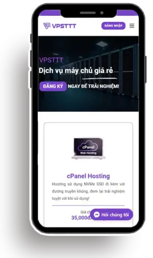 Website mẫu trên điện thoại